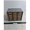Image 1 : Gray Parts Cabinet & Hardware - 10x7x8"