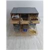 Image 3 : Gray Parts Cabinet & Hardware - 10x7x8"