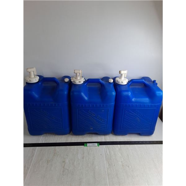 (3) Reliance "Aqua-tainer" 20L Water Jugs - Pickup Only
