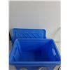 Image 3 : Container Of Assorted Hoosier Glass Containers, (2) Storage Bins With Lids