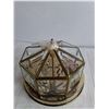 Image 3 : Indoor Brass & Glass Light Fixture 10"