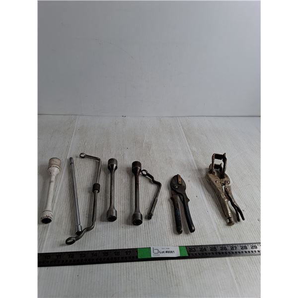(3) Auto Torque Extensions, Distributor Wrenches, Vice Grips