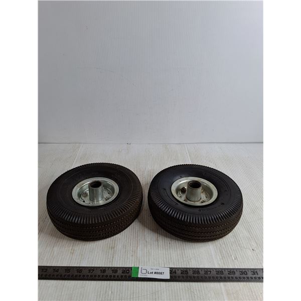 (2) 4:10/3:50-4 Hand Truck Tires & Rims ( needs tubes)