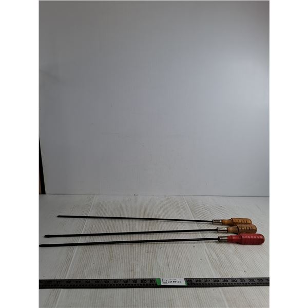 (3) Extra Long Screw Drivers (Up Tp 30", cannot ship)