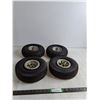 Image 1 : (4) 4:10/3.50-4 Hand Truck Tires & Rims (needs tubes)( cannot ship)