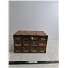 Image 1 : Brown Parts Cabinet & Hardware 13x10x8"