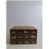 Image 2 : Brown Parts Cabinet & Hardware 13x10x8"
