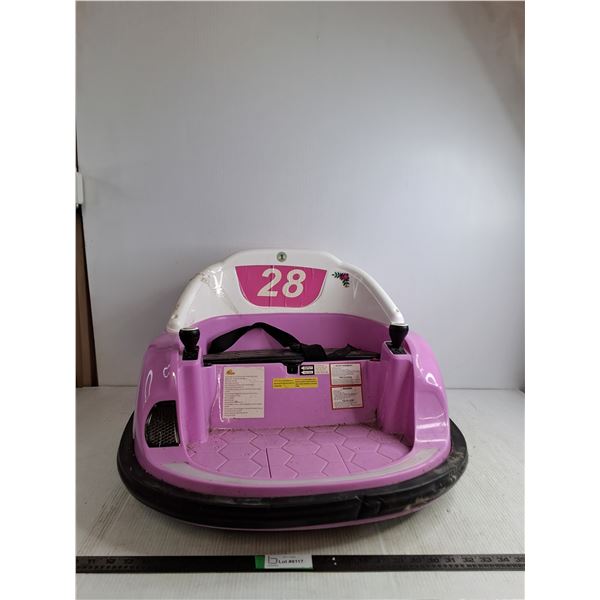 *Pink Qaba 12V Bumper Car for Toddlers 22"x26"x18" ( cannot ship, as is)