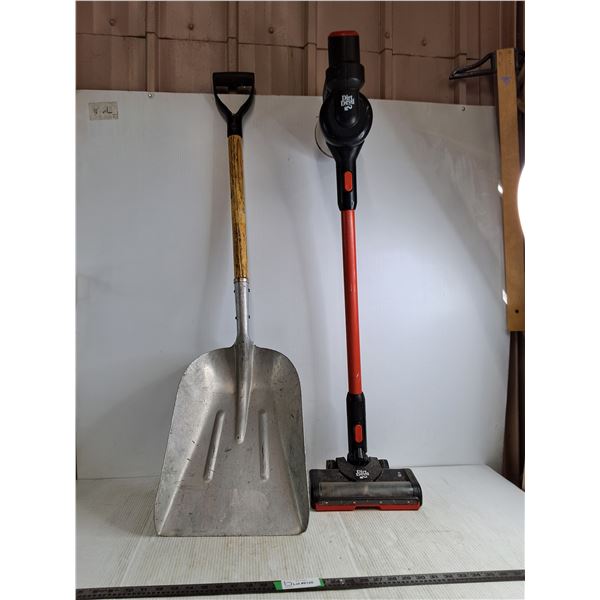 *Aluminum Shovel, Dirt Devil Cordless Vacuum Cleaner 43"( as is), Pickup Only