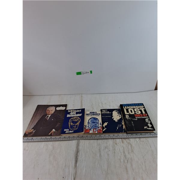 (4) John Diefenbaker Books, 80 Year Commemorative Birthday Magazine
