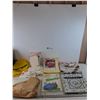 Image 1 : Contessa Cheese Plate, Essentials Plate, Table Cloth, Assorted Homemade Fabric Patterns & References