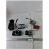 Image 1 : (5) Cameras, Pentax As-Is, Lumix, (2) Fuji Finepix, Nikon AF230 with Bag All Untested