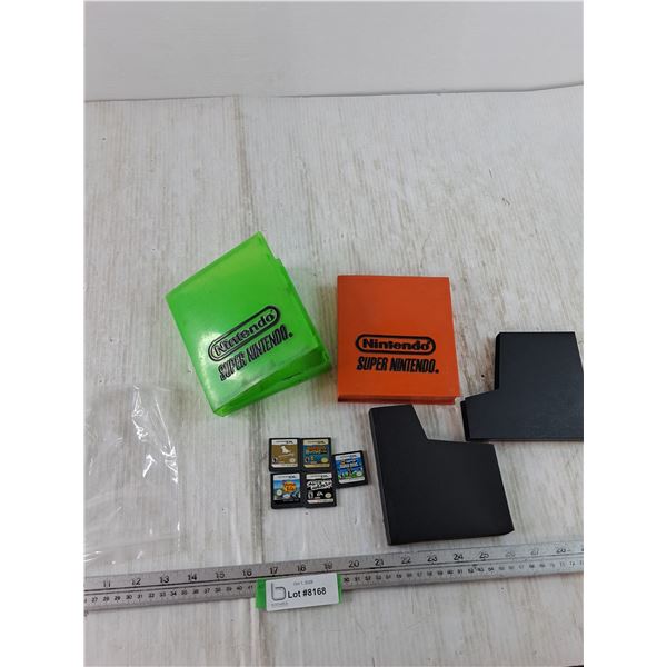 (5) DS Games, Nintendo, Phineas & Ferb, Super Mario Bros All Untested As-Is, (2) Super Nintendo Case