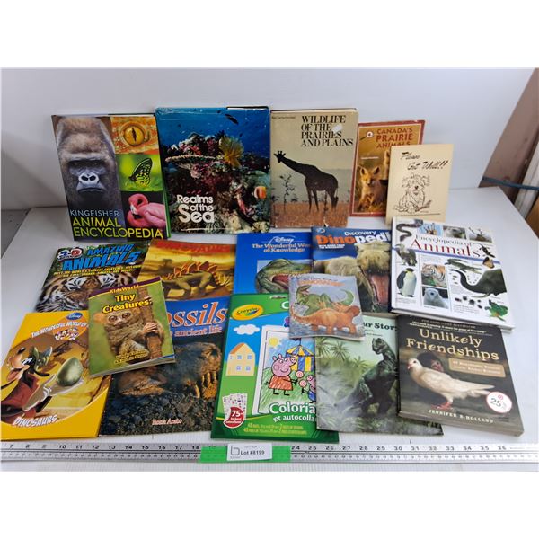 Assorted Books - Realms of the Sea, Animal Encyclopedia, Dinopedia, Misc