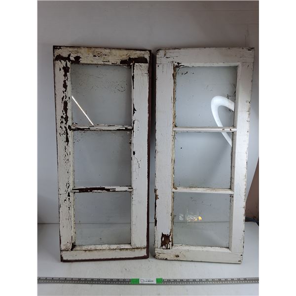 Vintage Windows 35" x 15", PICKUP ONLY