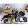 Image 1 : Speakers, CD Bag, D Link Wifi Router, WD Hard Drive, Paper Hole Punch, Glue Gun, Misc
