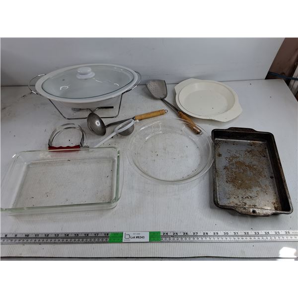Food Warmer Dish, Baking Pans, Spatula, Ladle, Misc