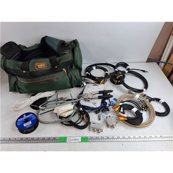 Granbeur Bag, 16 Gauge Wire, Wire Strippers, TV Cables, Multi Dish Switch, Misc