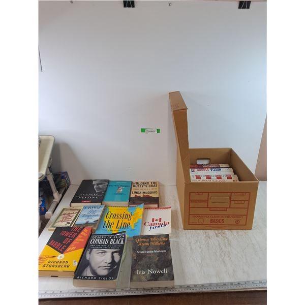 (25+) Books, Fiction, Political, Opinion, Ideology, Canadian