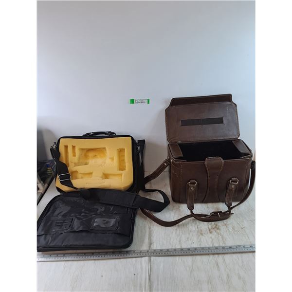 (2) Carry Bags, Brown and Black, As-Is