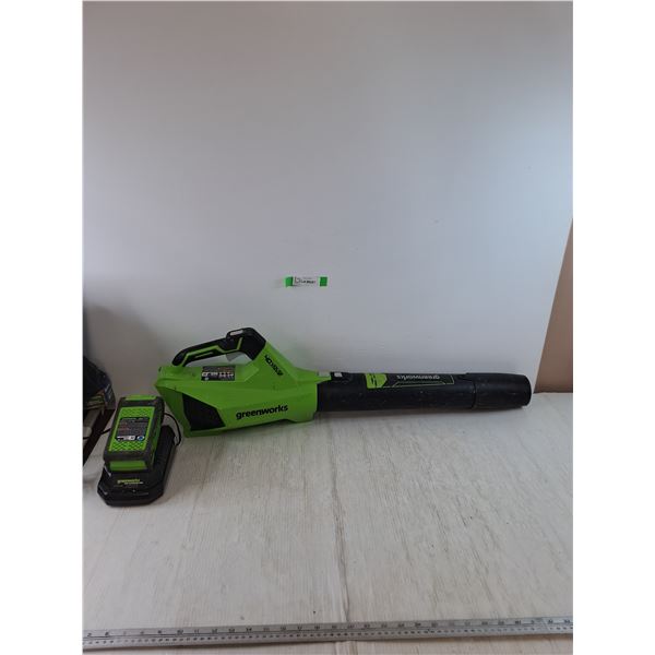 Greenworks Leaf Blower and Battery Tested Works, Pickup Only