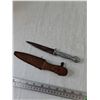 Image 4 : Korium Claw & Ball Handle Dagger Hunting Knife with Sheath As-Is
