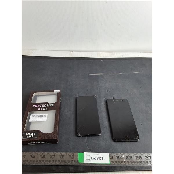 Shock Resistant Protective Case, (2) Phones ( not working, as is)