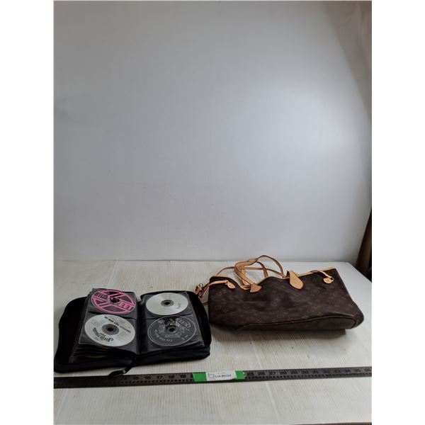 Louis Vuitton Purse (cannot authenticate), Binder oF CD's