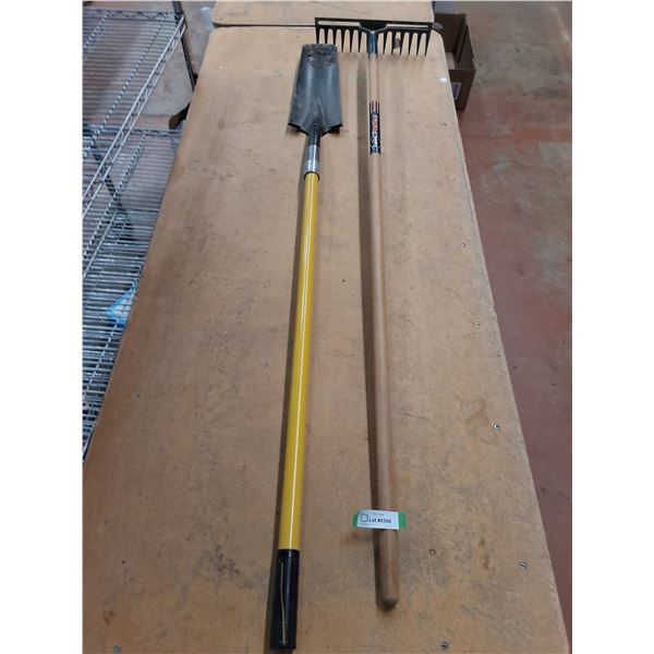 **  Spade Shovel, Garant Practica Yard Rake - 62" Length - Pickup Only