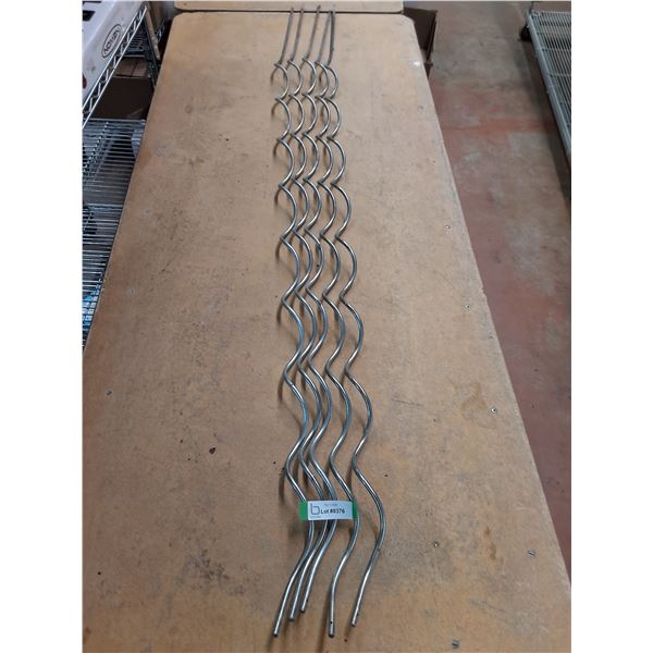 ** (5) Curly Metal Ground Spikes - 70" Length - Pickup Only