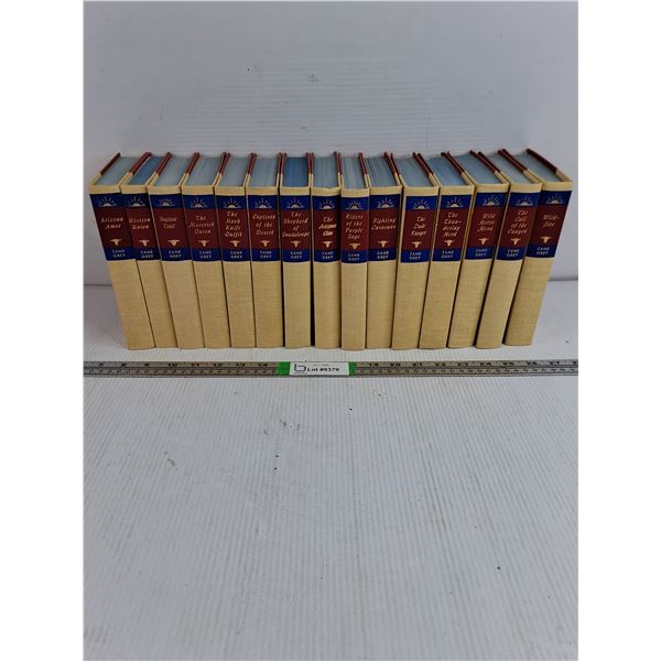 Collection of (15)Zane Grey Hardcover Western Books