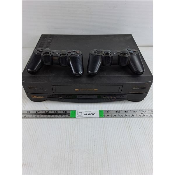 (2) Playstation Controllers,Sears VHS Player-untested-as is