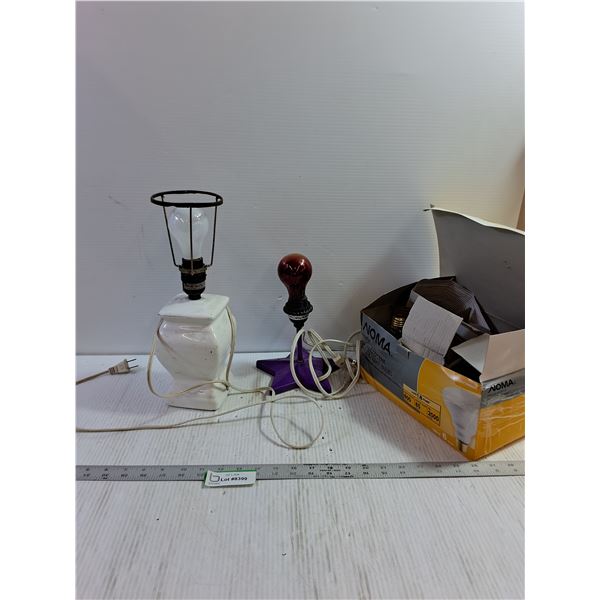 Lamps (Tested), Noma Lightbulbs (4)