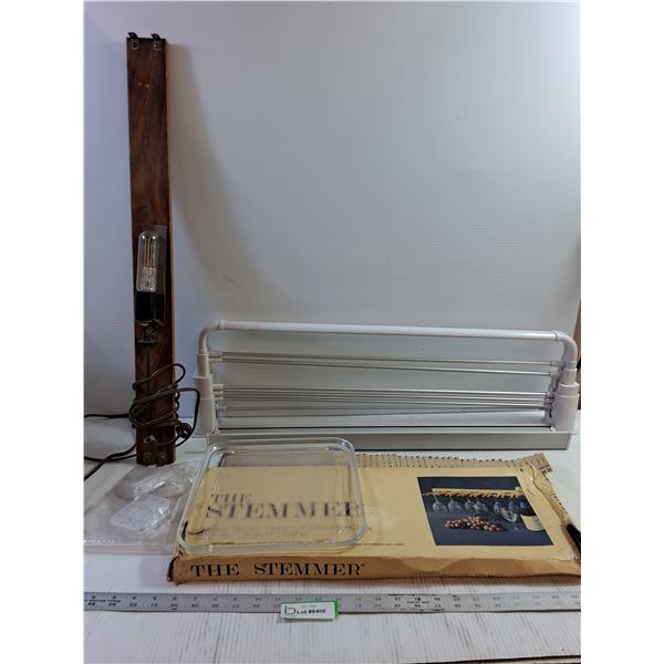 Stemware Holder, Extendable Drying Rack, Paper Organizer, Wall Light, Microwave Table, Pickup Only