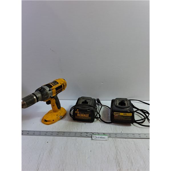 Dewalt 3 Speed Drill, Dewalt Chargers (2)