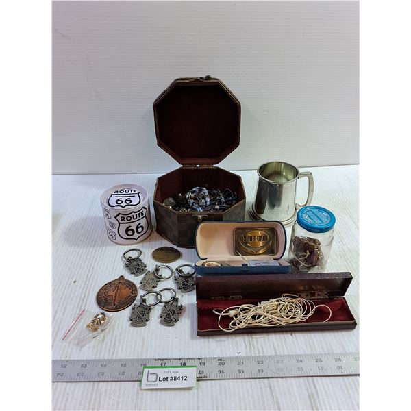 Jewlery Box, Key Chains/Pins, Mug, Route 66 Tin, Etc