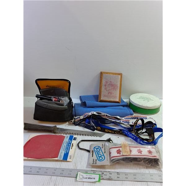 Emergency Kit, Bread Knife, Lanyards, Etc