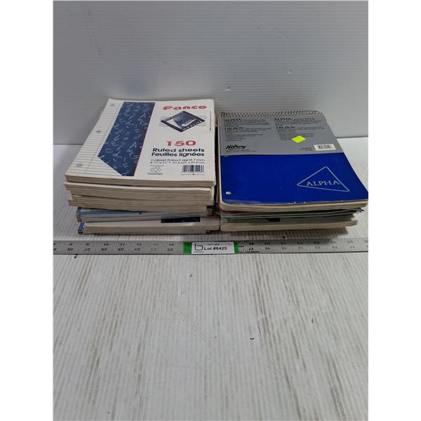 Lot of Pkgs. of Ruled Paper,Refill Paper,Exercise Books
