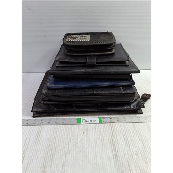 (9) Assorted Sizes Business Padfolios and Case