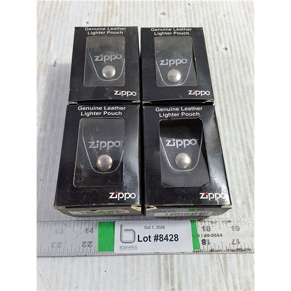 (4) Zippo Genuine Leather Lighter Pouch