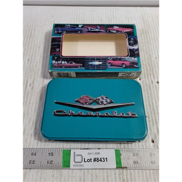 (2) Decks of Chevrolet Cars Playing Cards in Original Tin