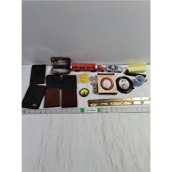 Wallets,Model T Flywheel Magnet,Campbells Truck,Corvette,Picture Frame,45 Record Adapters,W