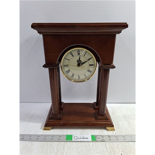 Vintage Portico-Style Mantel Clock-untested-as is