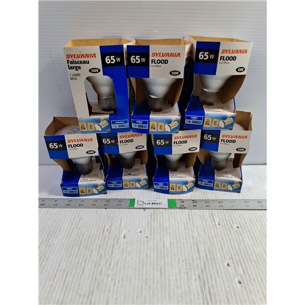 (7) Sylvania 65W Flood Bulbs (NOS)-as is