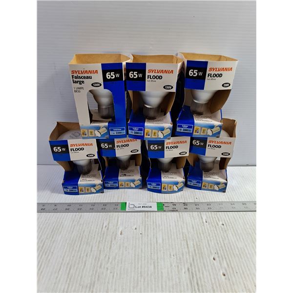 (7) Sylvania 65W Flood Bulbs (NOS)-as is