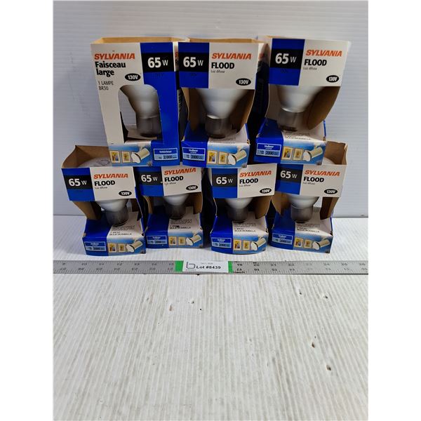 (7) Sylvania 65W Flood Bulbs (NOS)-as is