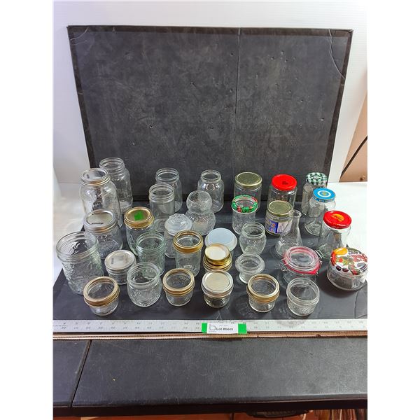 (33) Assorted Glass Jars
