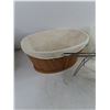 Image 2 : (3) Plastic Containers, Basket, Food Press Sieve