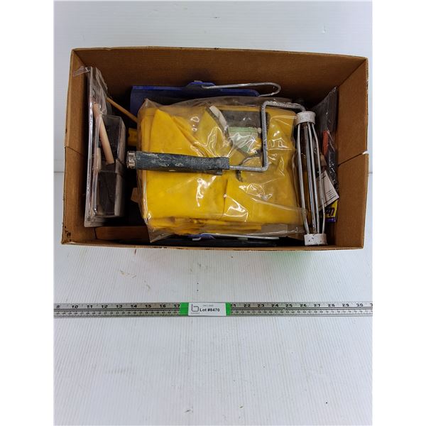 Box of Assorted Painting Supplies