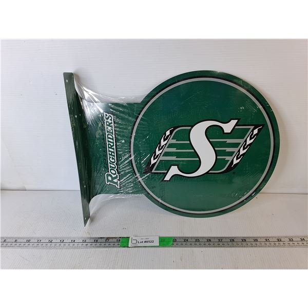 Metal Sask. Roughriders Sign 17" x 13.5"